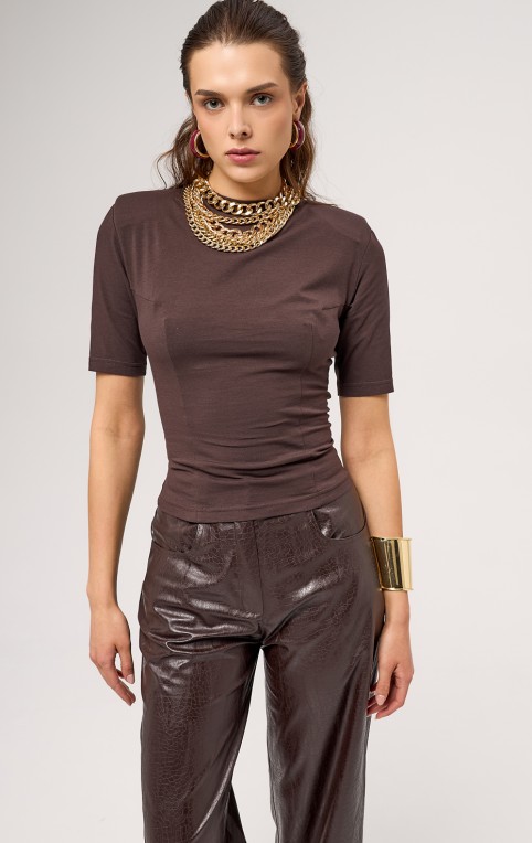 T-shirt with shoulders Milk